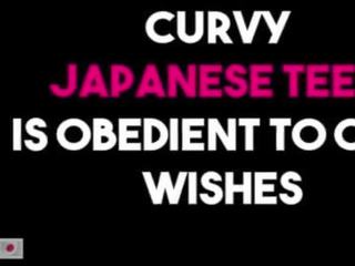 Provoserende curvy japansk tenåring er klar til adlyde du
